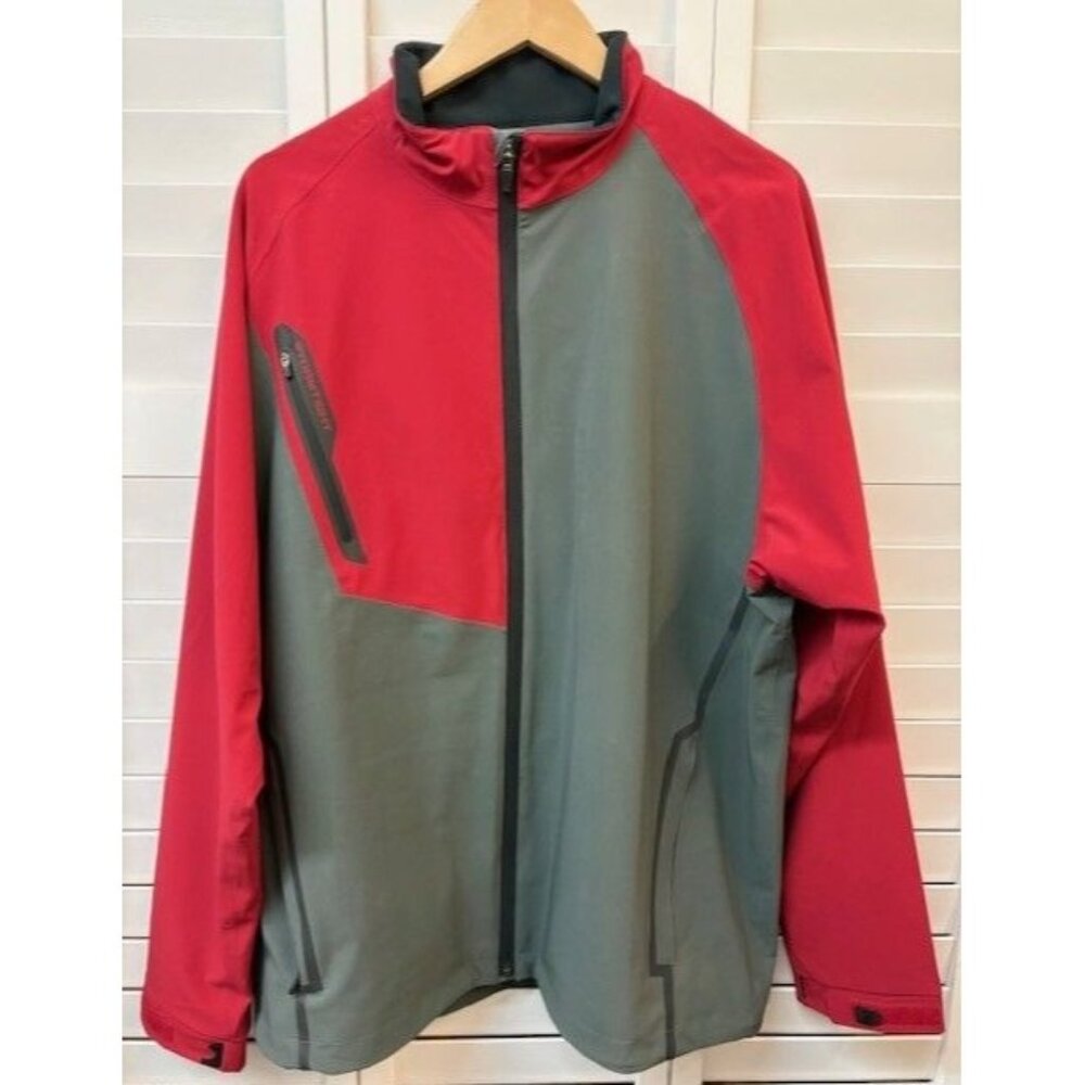 Sun Mountain Golf Jacket Men 2XL GREY/RED‎ Full Zip
